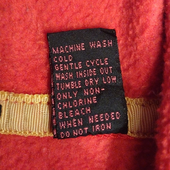 90's PACER UNISEX Oversized Fleece Pullover, Size M, Red/Violet/Orange VTG - Picture 9 of 9